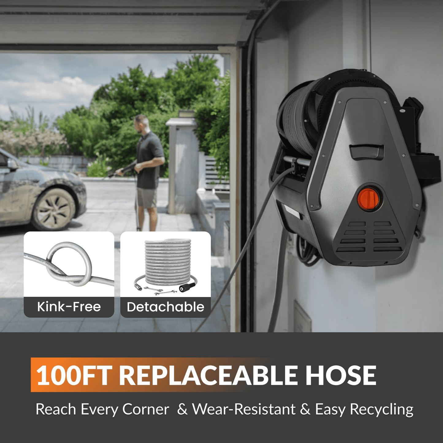 Grandfalls Pressure Washer Plus+ Wall Mounted | Giraffe Tools
