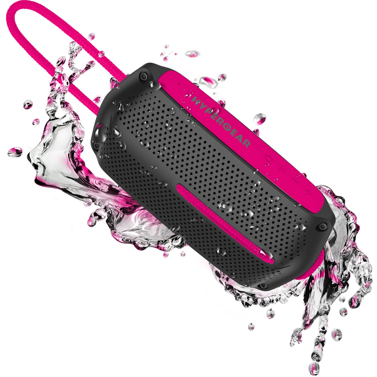 Wave Water Resistant Wireless Speaker pink and black by Best Product Finds on Tampa Home & Garden Store