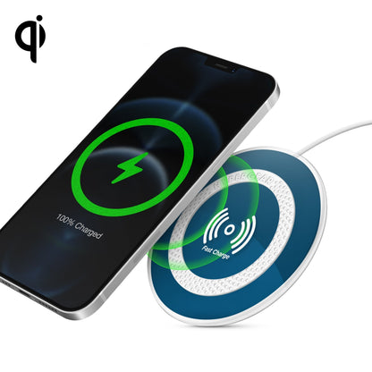 ChargePad Pro 15W Wireless Fast Charger with Qi logo, white cable and blue charging pad on Tampa Home & Garden Store