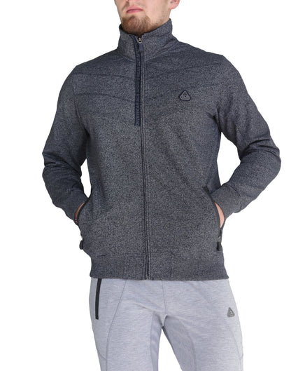 Full Zip Cotton Blend Sweatshirt For Men