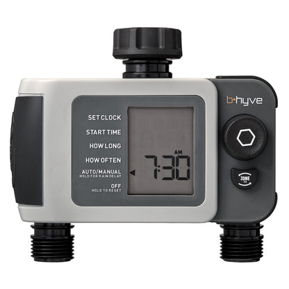 B-hyve XD Bluetooth 2-Outlet Hose Faucet Timer 24632