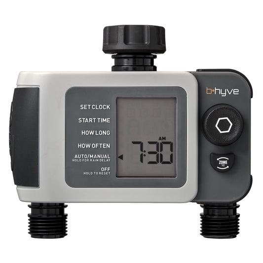 B-hyve XD Bluetooth 2-Outlet Hose Faucet Timer 24632