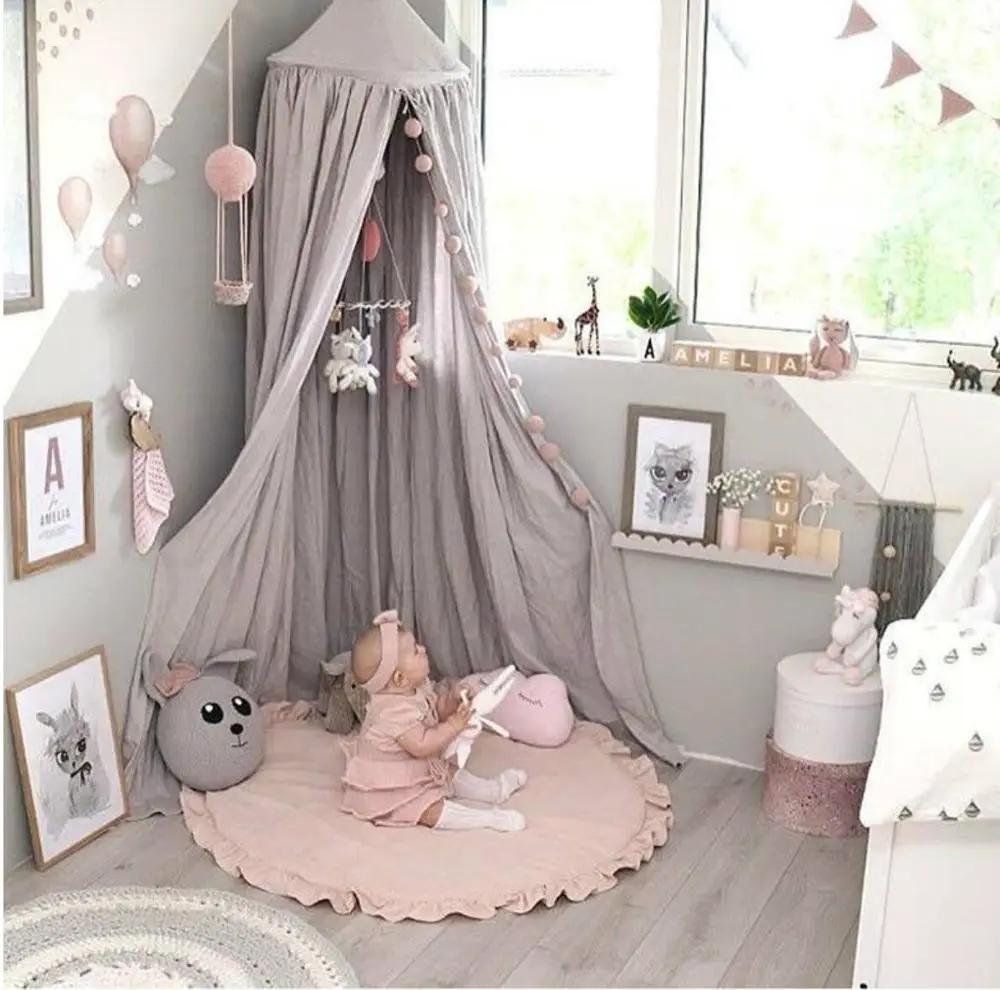 Cotton Baby Round Play Mat with Zipper Washable