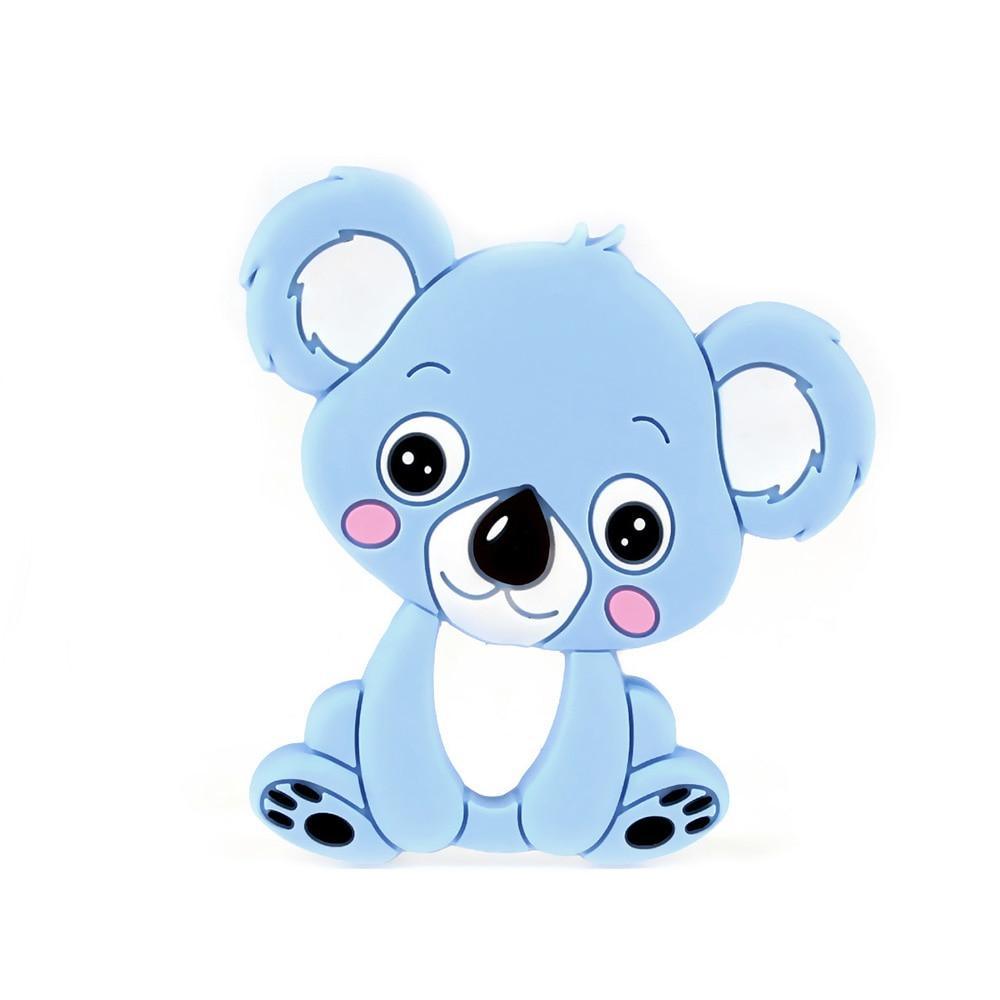 Stevvex baby silicone teether Koala toy, blue BPA-free infant teething accessory on Tampa Home & Garden Store