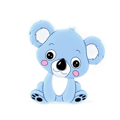 Stevvex baby silicone teether Koala toy, blue BPA-free infant teething accessory on Tampa Home & Garden Store