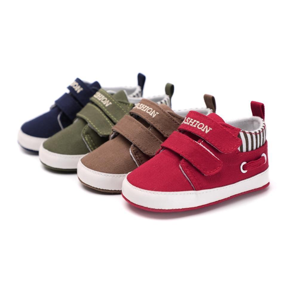 Stevvex first walkers canvas sneakers with Velcro straps in red and navy; 5 pairs on Tampa Home & Garden Store