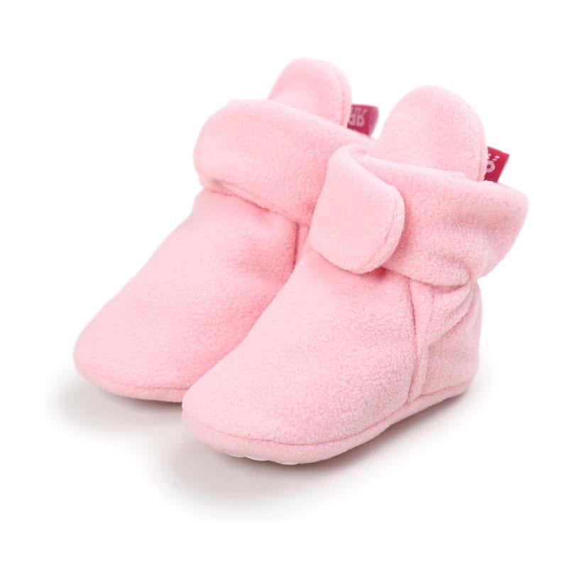 Baby Newborn Faux Fleece Winter Warm Infant Toddler Shoes pink fluffy booties Stevvex on Tampa Home & Garden Store