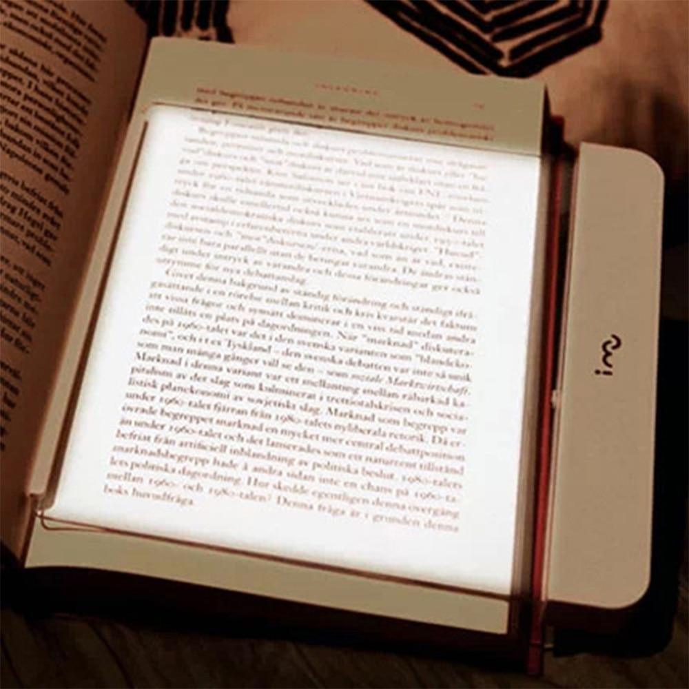 Stevvex Book Light Flat LED Panel reading lamp white, portable eye protection for books on Tampa Home & Garden Store