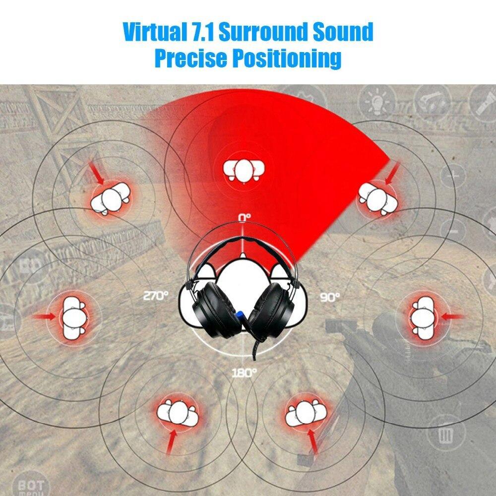 Stevvex gaming headset with mic for PC, RGB lighting and virtual 7.1 surround sound on Tampa Home & Garden Store