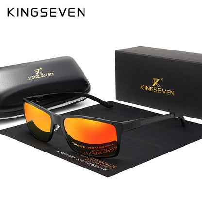 1 pair of Kingseven sunglasses with orange mirrored UV400 lenses on Tampa Home & Garden Store