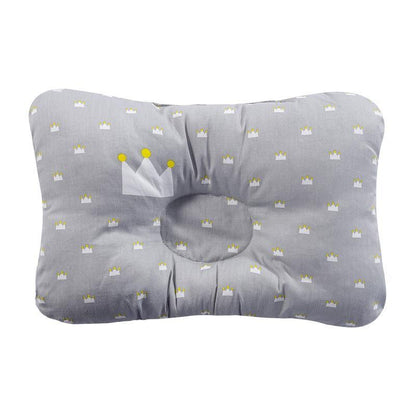 Stevvex nursing pillow grey with crown print for baby, modern design and anti-flat-head aid on Tampa Home & Garden Store