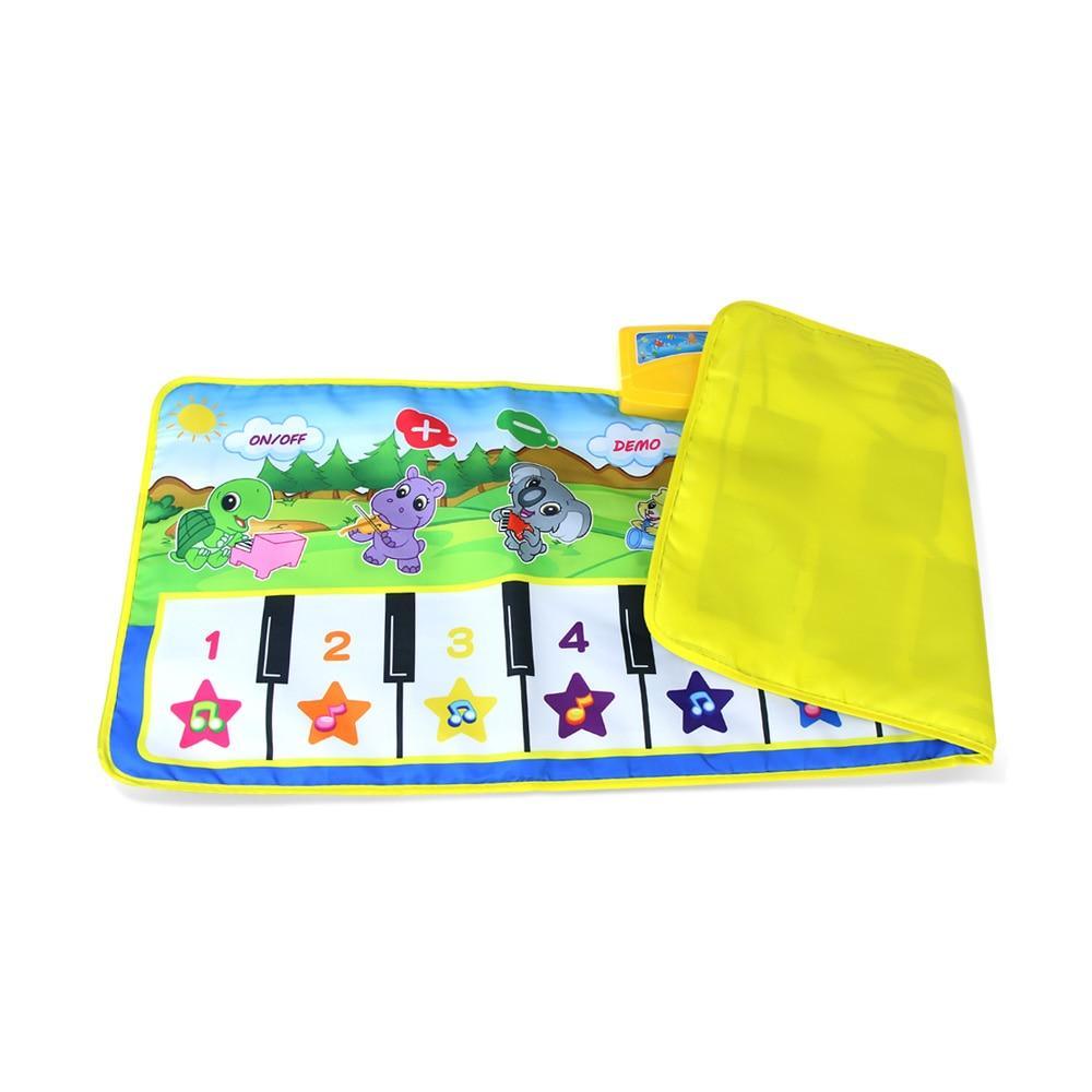 Stevvex Animals Musical Mat Carpet with 10 Keys, colorful kid piano mat with animal graphics on Tampa Home & Garden Store