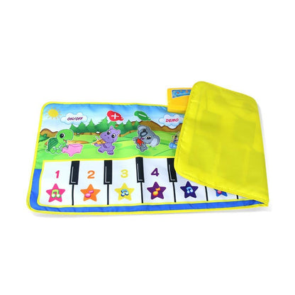 Stevvex Animals Musical Mat Carpet with 10 Keys, colorful kid piano mat with animal graphics on Tampa Home & Garden Store