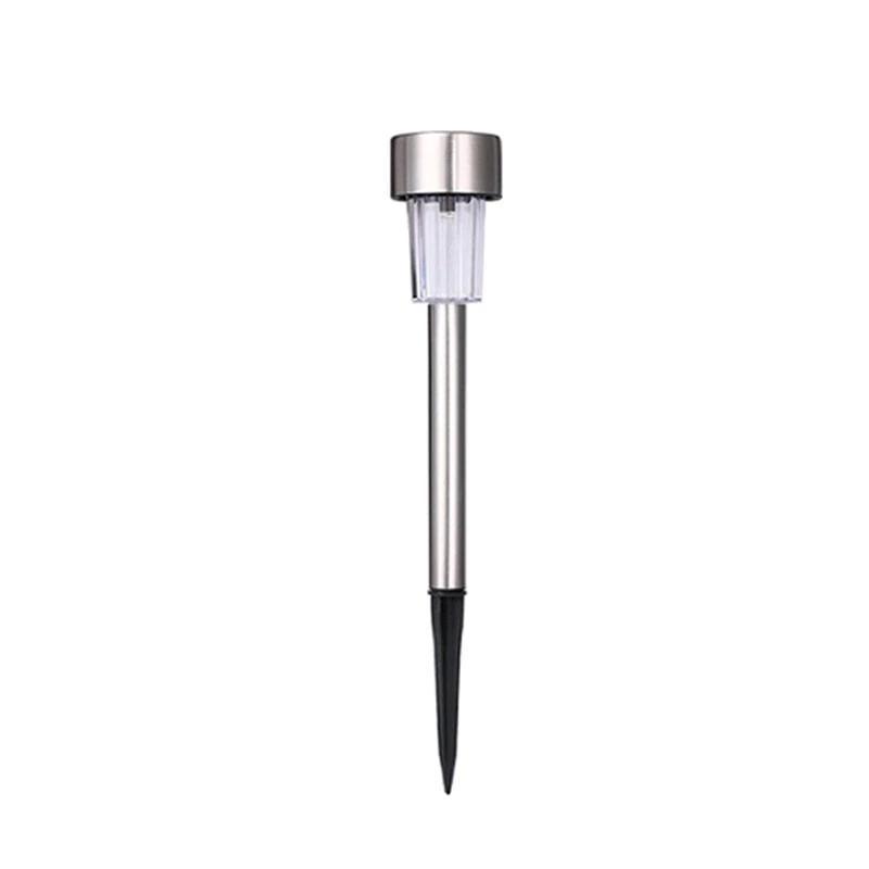 Stainless steel solar LED garden stake light by Stevvex, clear lens for yard paths on Tampa Home & Garden Store