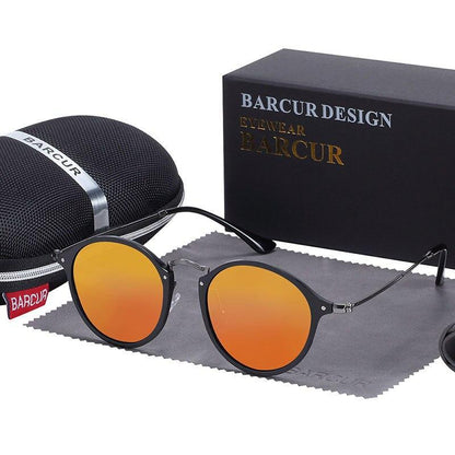 Stevvex vintage round sunglasses orange mirrored lenses UV400 protection on Tampa Home & Garden Store