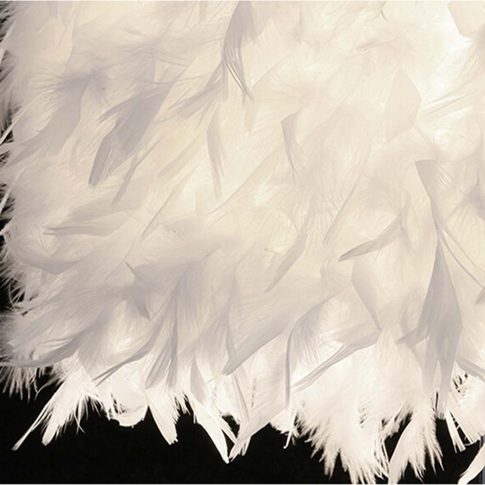 Stevvex table lamp with white feather shade, luxury bedroom decor lighting on Tampa Home & Garden Store