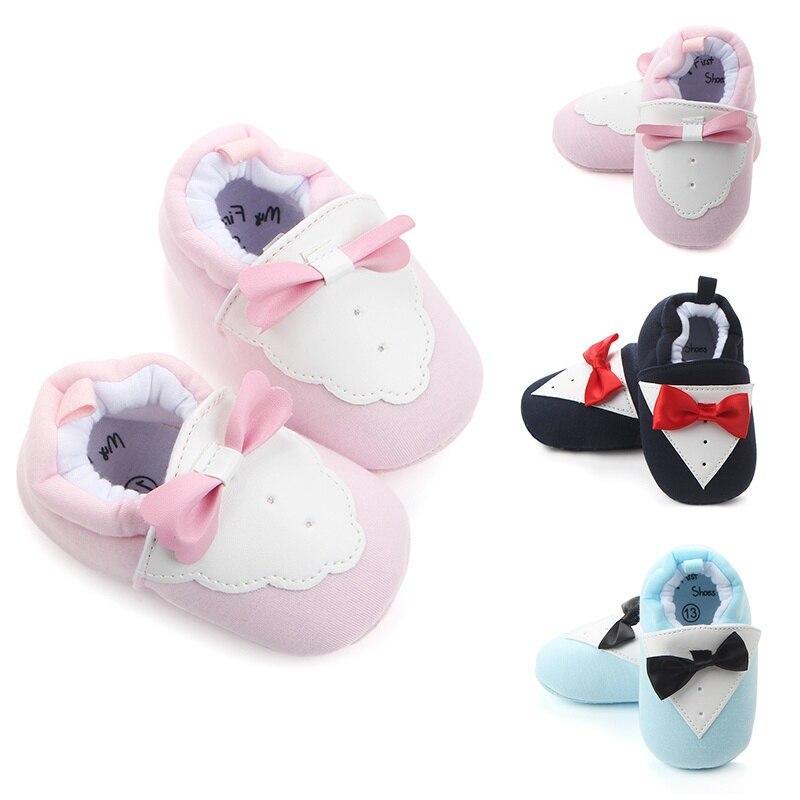 Stevvex baby first walkers set of 3 pink navy red-bow sky blue butterfly-knot pre walkers on Tampa Home & Garden Store