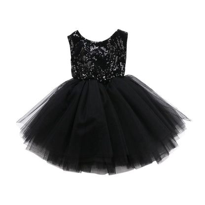 Baby dress Stevvex black sleeveless sequin bodice with layered tulle skirt on Tampa Home & Garden Store