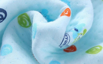 Cotton infant sleeping bag in light blue with colorful circle prints Stevvex on Tampa Home & Garden Store