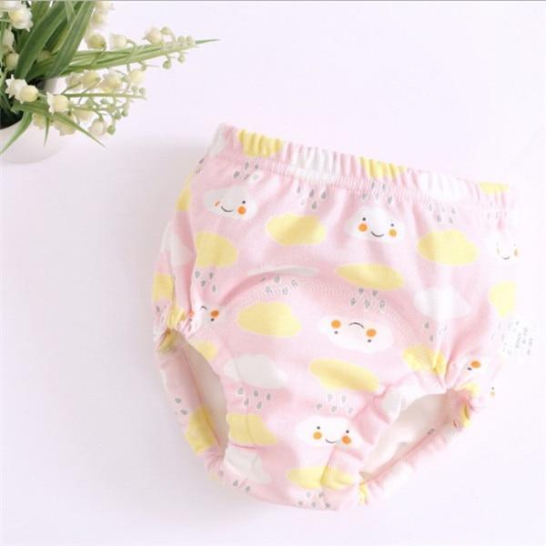 Stevvex pink cloud-print cloth diaper training pants, reusable baby nappies on Tampa Home & Garden Store