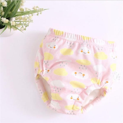 Stevvex pink cloud-print cloth diaper training pants, reusable baby nappies on Tampa Home & Garden Store