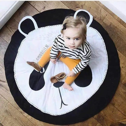 Cotton Baby Round Play Mat with Zipper Washable