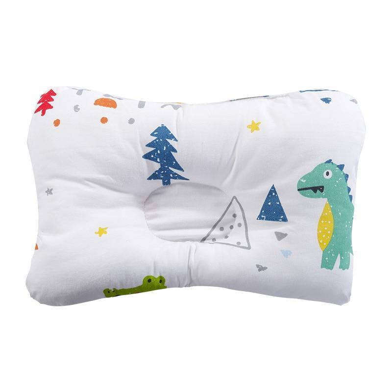 Nursing pillow by Stevvex with white cover and colorful dinosaur print for baby head shaping on Tampa Home & Garden Store