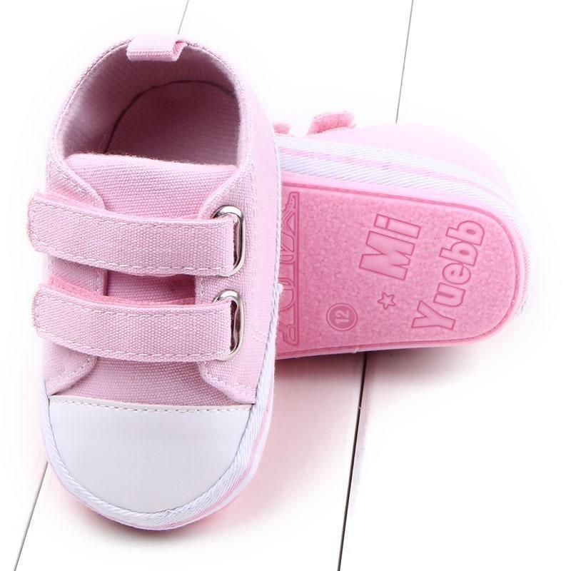 Stevvex pink baby shoes newborn walkers with Velcro straps, toe cap and soft anti-slip sole on Tampa Home & Garden Store