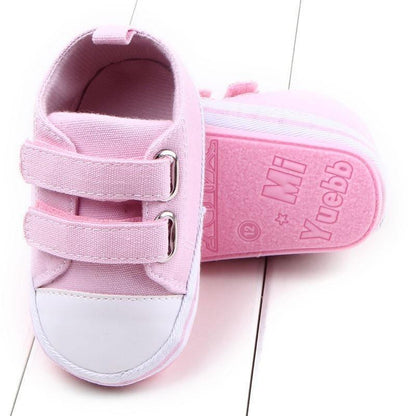 Stevvex pink baby shoes newborn walkers with Velcro straps, toe cap and soft anti-slip sole on Tampa Home & Garden Store