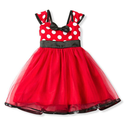 Baby dress red polka-dot bodice with black sash and tulle skirt on Tampa Home & Garden Store