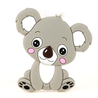 Stevvex baby silicone koala teether, gray BPA-free animal toy for infants on Tampa Home & Garden Store
