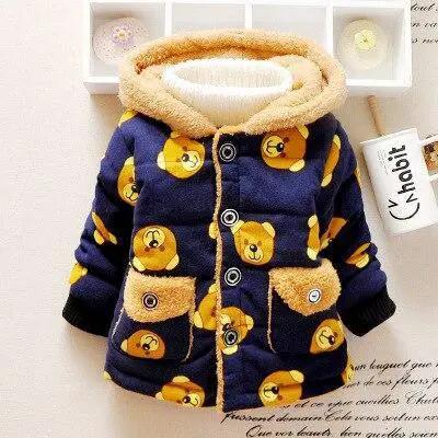 Lux Hooded Cotton Jacket for Baby Girls in Winter