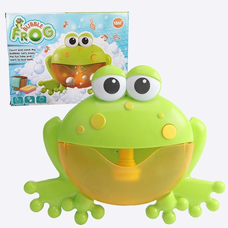 Stevvex Bubble Frog bath toy green frog bubble maker for kids with packaging box on Tampa Home & Garden Store