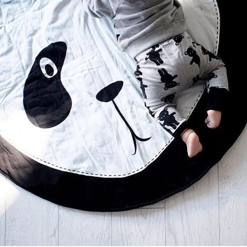 Cotton Baby Round Play Mat with Zipper Washable
