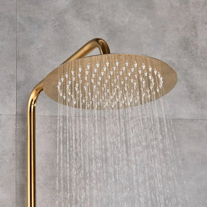 Juego de grifo de ducha de 3 vías con boquilla de lluvia y cascada