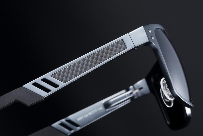 Sunglasses Stevvex square men sport with carbon fiber temple polarized UV400 on Tampa Home & Garden Store