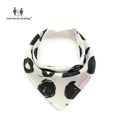 Stevvex baby swaddle blanket with cap white fabric with black abstract circles on Tampa Home & Garden Store