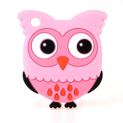 Owl silicone teether pink BPA free baby toy Stevvex on Tampa Home & Garden Store