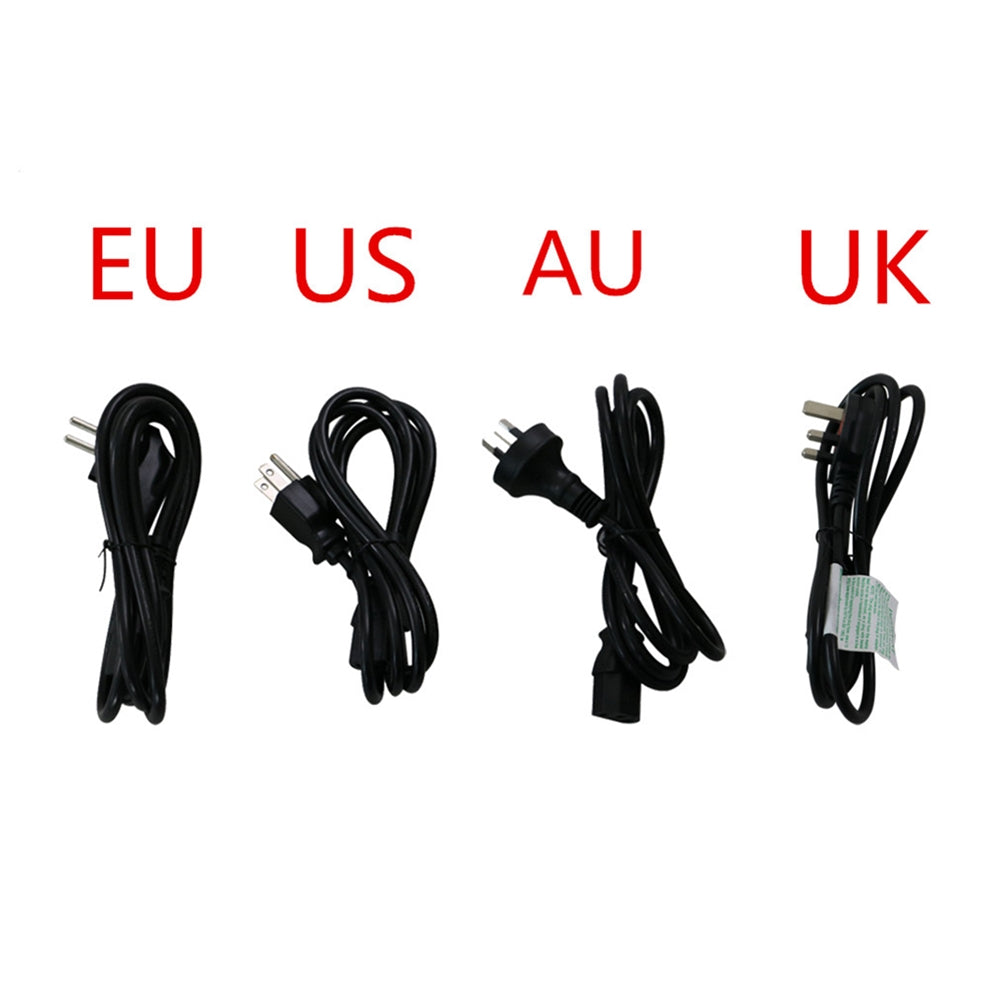 EUNORAU ebike fast charger black regional power cords set: EU US AU UK plugs, 4 cables on Tampa Home & Garden Store