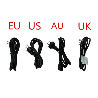 EUNORAU ebike fast charger black regional power cords set: EU US AU UK plugs, 4 cables on Tampa Home & Garden Store