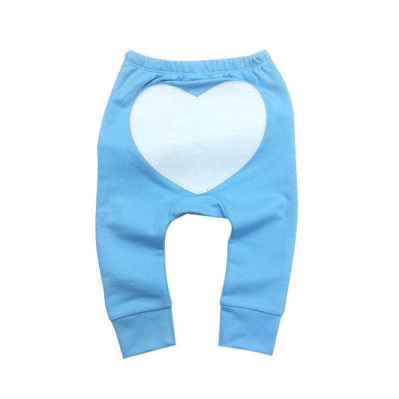 Stevvex baby pants blue with white heart patch on seat for 6-24 months on Tampa Home & Garden Store