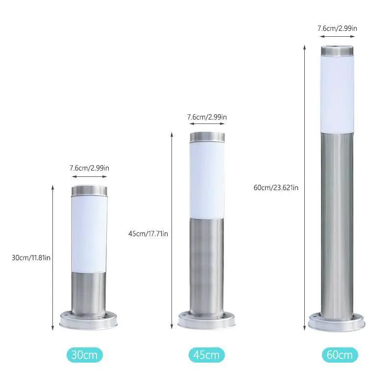 Solar Luxury LED Stainless Steel Lamp for Garden