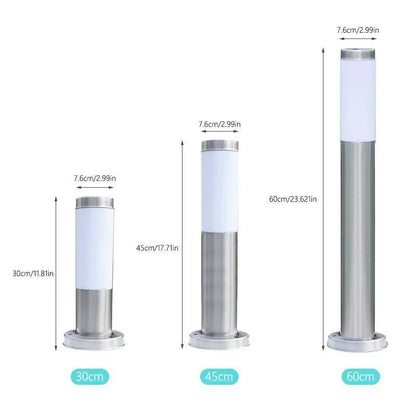Solar Luxury LED Stainless Steel Lamp for Garden