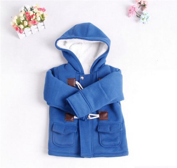 Infant jacket blue with hood and fleece lining, toggle closure, pockets, Stevvex coat on Tampa Home & Garden Store