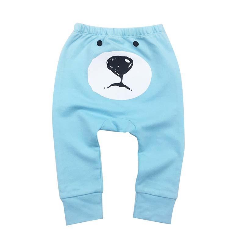 Stevvex baby pants blue with bear face print, 6-24 months on Tampa Home & Garden Store