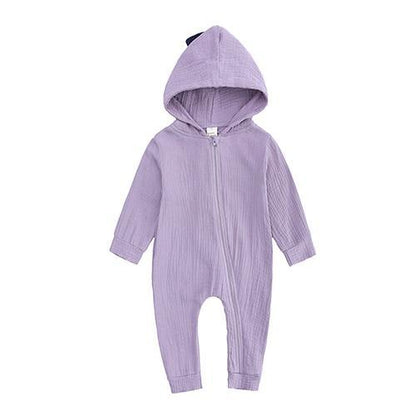 Winter baby romper Stevvex lavender hooded jumpsuit with rabbit ears on Tampa Home & Garden Store