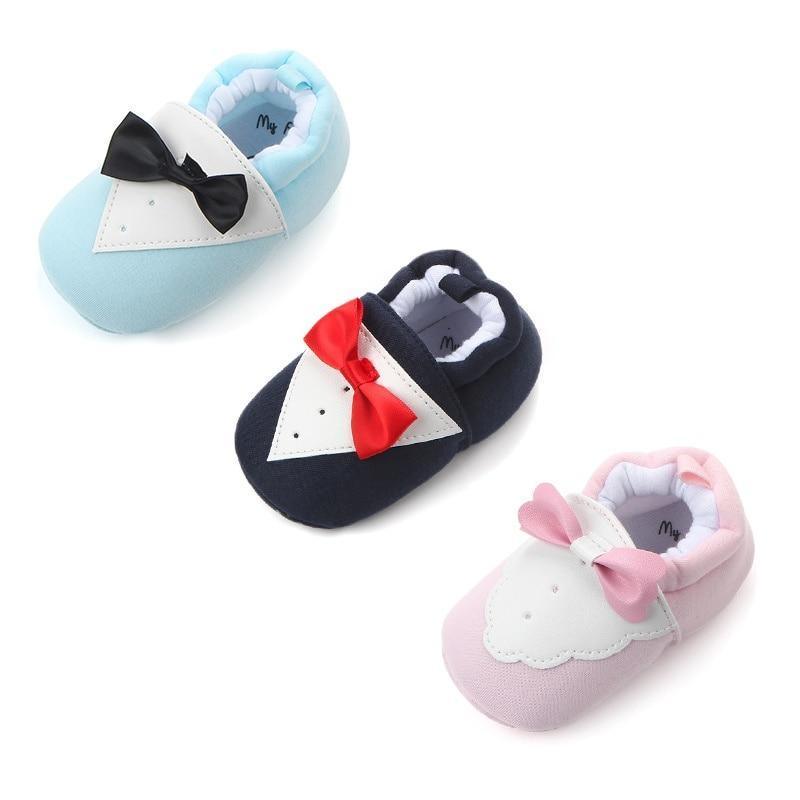 Stevvex baby first walker shoes set of three pastel cotton with bow accents on Tampa Home & Garden Store