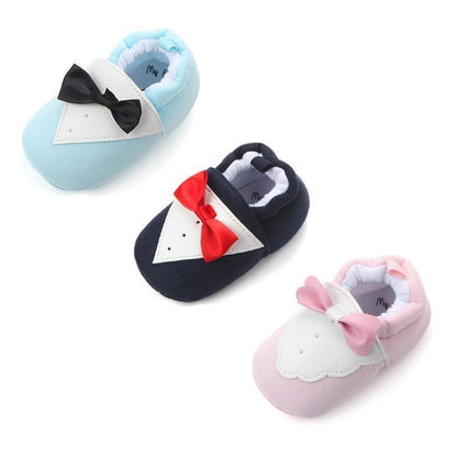 Stevvex baby first walker shoes set of three pastel cotton with bow accents on Tampa Home & Garden Store