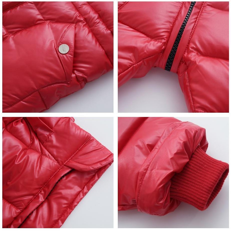 Red baby snowsuit jacket, quilted puffer with front zipper and snap closures, ribbed cuffs on Tampa Home & Garden Store