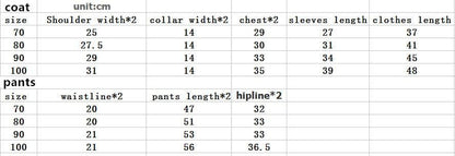 Stevvex 2pc baby outfit set cotton long sleeve zip jacket and pants sport design chart on Tampa Home & Garden Store